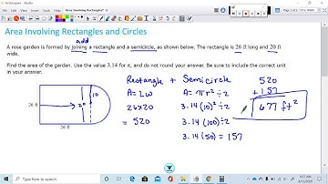 Area Involving Rectangles and Circles