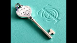 Dije Corazón Llave Return to Tiffany Plata Fina 925 4 cm - YouTube