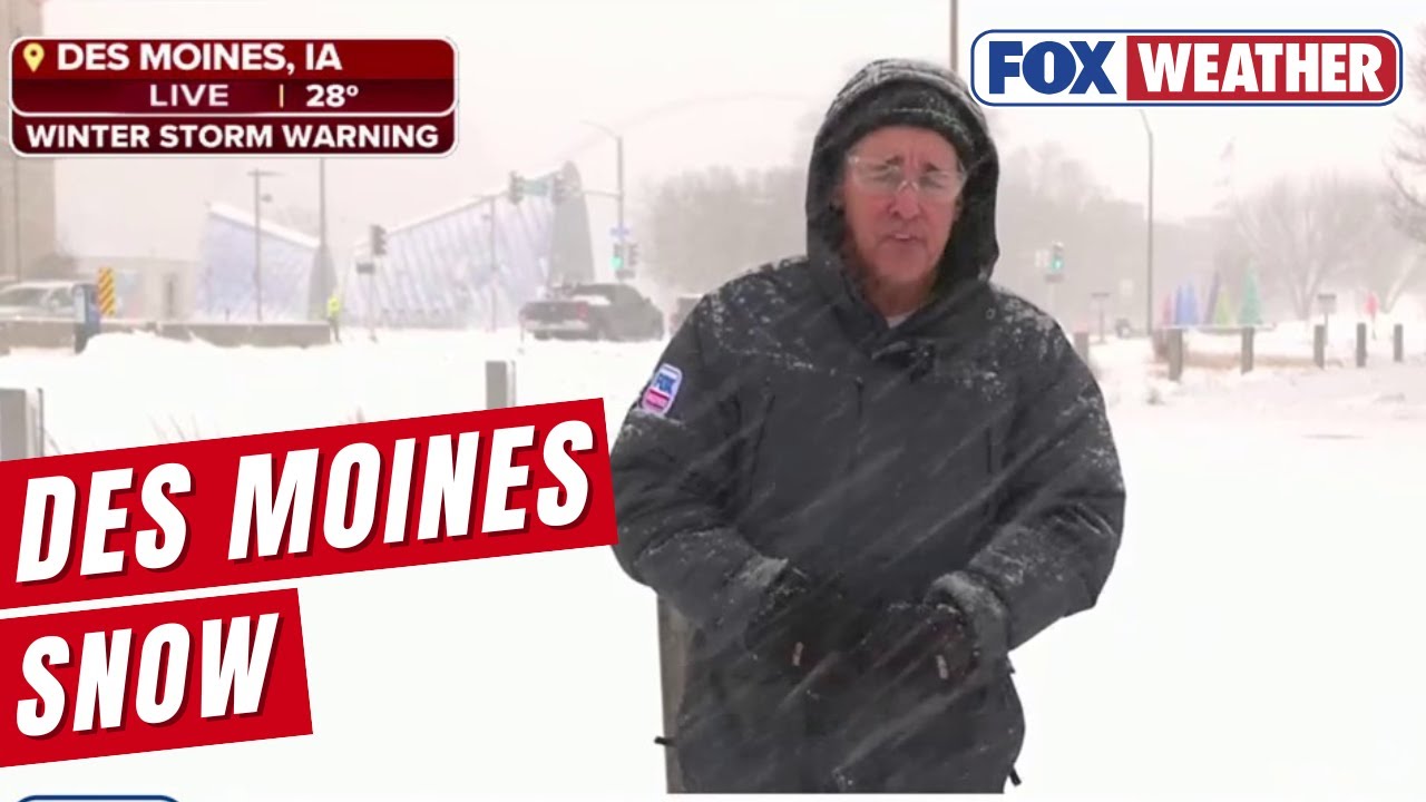 Heavy Snow Buries Des Moines As Winter Storm Blasts Millions - YouTube