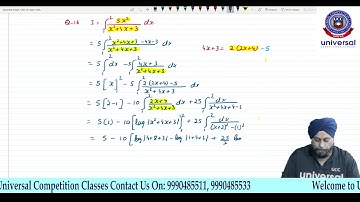 CLASS 12th MATHS CHAPTER 7 INTIGRALS  Ex7 9 Q 16  DEFINITE INTIGERALS