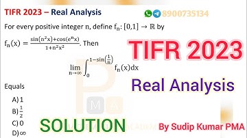 TIFR 2023 Mathematics Solution | Tifr 2023 Real Analysis Solution | Tifr 2023 Solution | ~ Sudip Sir