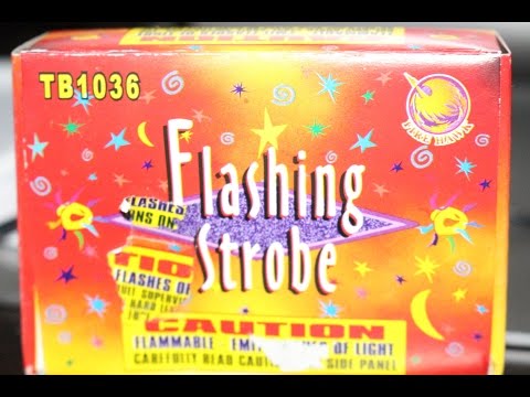 Lighting off Flashing Strobe Firework (Warning contains FLASHING!)