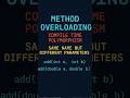 Interview’s Most Asked Java Question! Method Overloading vs Method Overriding 🎯