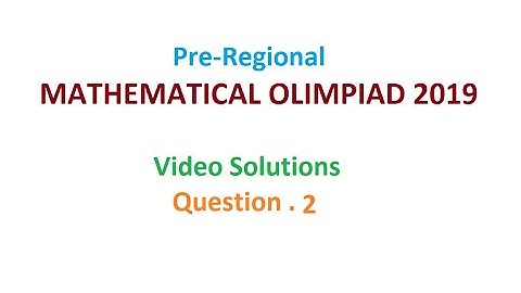 PRMO 2019  | IOQM | Solutions - Question. 2