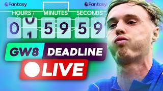FPL GW8 DEADLINE LIVE! ⏰ Transfers, Team News & Wildcard 🚨 | Get Your Last Minute FPL Questions In!
