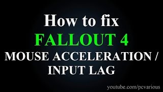 How to fix FALLOUT 4 Mouse Acceleration / Input lag screenshot 5