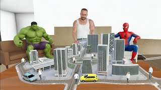 GIANT FRANKLIN CONTROLS THE TINY CITY 😱🏙️ || indian bike ...