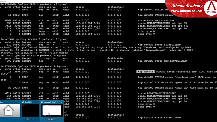 Hướng dẫn cấu hình 1 firewall iptables