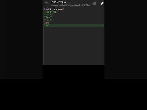 gg.prompt in script lua // SCRIPT GAME GUARDIAN 💜