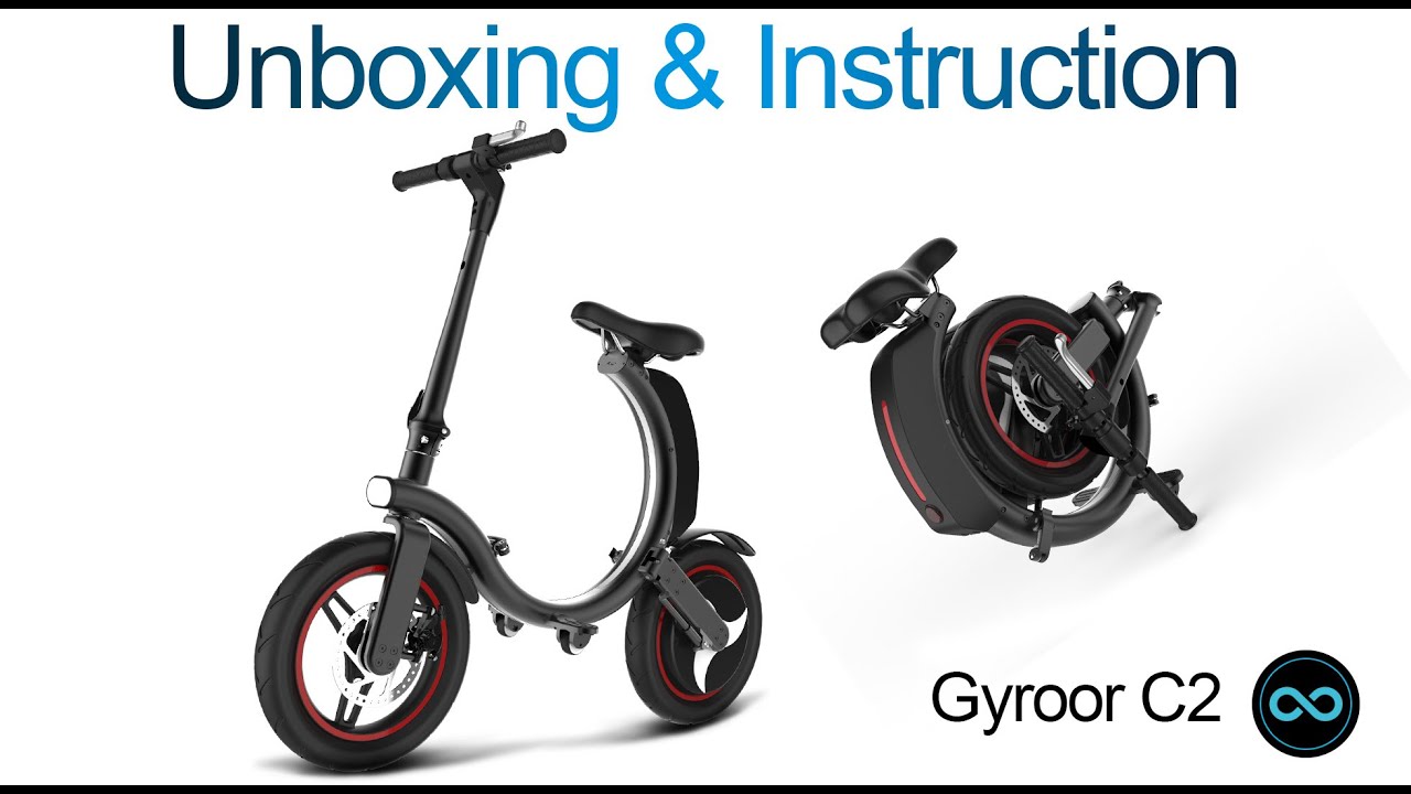 Unboxing and Instruction for Gyroor C2 folding e-bike: the most epic micro bike you could ever own