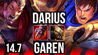 DARIUS vs GAREN (TOP) | 1200+ games, 6 solo kills, 7/1/3 | EUW Master | 14.7
