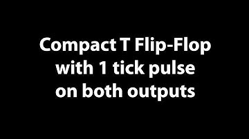 compact t flip-flop with 1 tick output - tutorial how to - minecraft