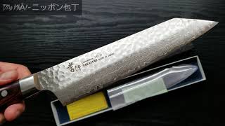 Gyuto (Chef's Knife) Japanese knife Sakai Takayuki Kengata VG10 Damascus | 青木刃物製作所 堺孝行 牛刀 剣型 ダマスカス