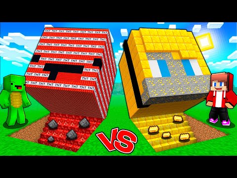 JJ and Mikey: DANGEROUS HEAD BASE BATTLE in Minecraft - Maizen