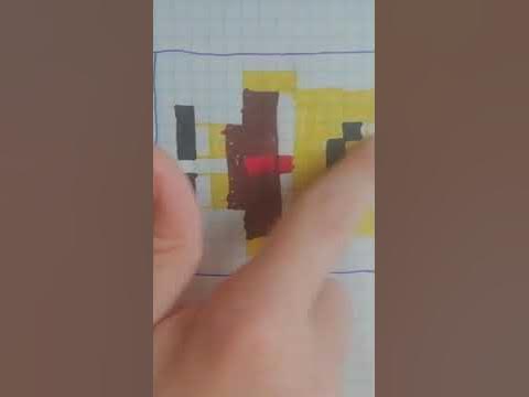 рисунок по клеточкам "губка боб" - YouTube