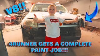 4RUNNER GETS A COMPLETE PAINT JOB!!! LOOKS AMAZING