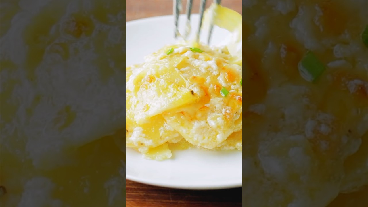 Au Gratin Potatoes 🧀🥔 Ultra Creamy & Golden-Baked! #shorts
