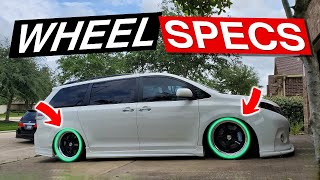 2015 Toyota Sienna 20' Work Wheels S1R | Wheel & Tires Specs