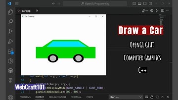 Draw Car in OpenGL GLUT with source code | Computer Graphics Project using OpenGL C++
