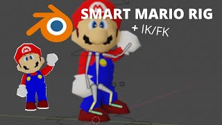 SMART MARIO RIG - TRAILER (WITH IK/FK, BLENDER 2.8x)