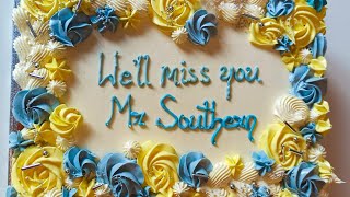 EASY TRENDING Sheet Cake 2023| Buttercream sheet cake| How to decorate a Sheet Cake Design with SMBC