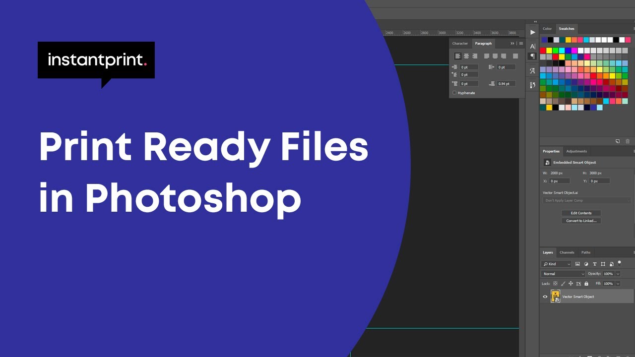 How To Make Print Ready Files In Photoshop Cc Instantprint Youtube