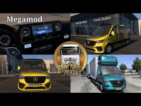 Видео: Megamod для Euro Truck Simulator 2 (1.49.х./1.50.x)