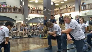 Students with Unified Fire Authority honor 9/11