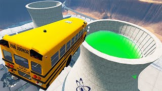 Beamng Drive - Car Jumps Into Nuclear Centrale 28