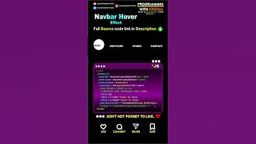 Navbar Hover HTML CSS JS #programmingwithkrishna #html #css #js  #cssanimation #javatutorial #python