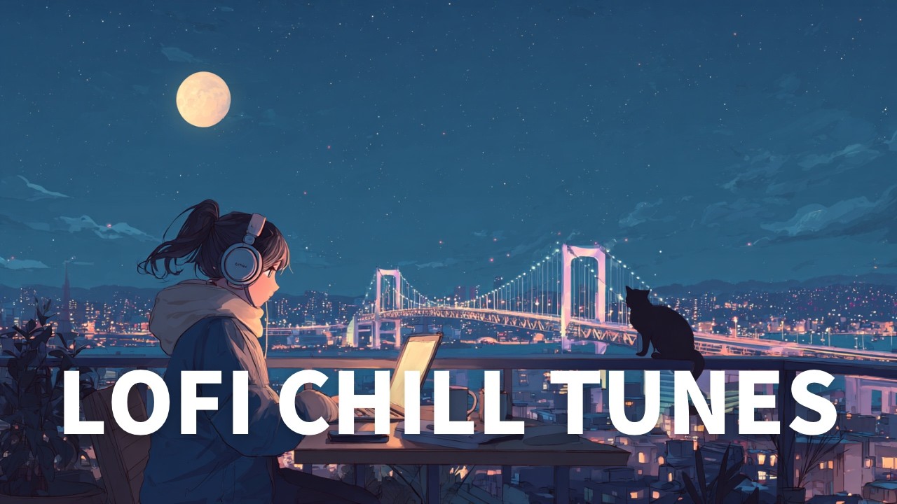 【作業用LOFI BGM】午前3時、満月の下で 🌕 作業用Lo-fi BGM｜深夜の集中タイム 3AM Under the Full Moon 🌕 Lo-fi Beats for Deep Focus