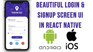 #77 Beautiful Login Screen UI Tutorial In React Native