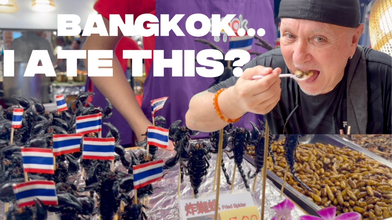 🇹🇭 We Ate Fried 🐛🪳Bugs and 🐊Crocodile Meat in Bangkok....At 70.....Really???