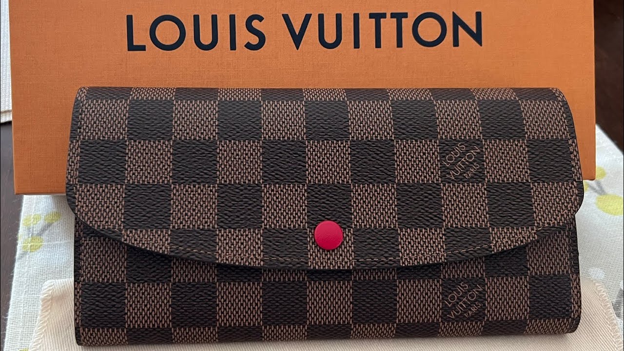 Louis Vuitton Emilie Wallet Rose Ballerine Damier Azur