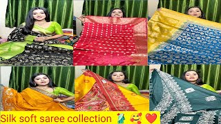 Silk soft saree collection |Just fatafati collection ❤|
