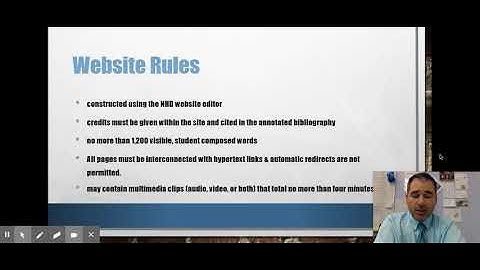 NHD Judging Overview   Website Rules