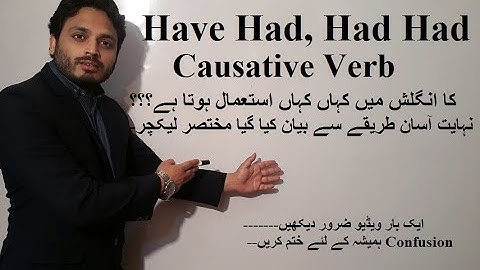 Use of "Have/Has" -Causative Verb- Grammar | Syed Ali Raza Kazmi |