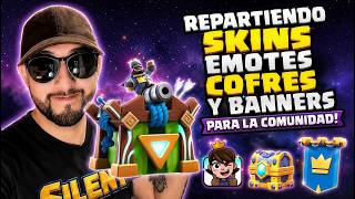 REPARTIENDIO SKINS EMOTES COFRES Y BANNER A LA COMUNIDAD DE #CLASHROYALE #GYFTEDBYSUPERCELL