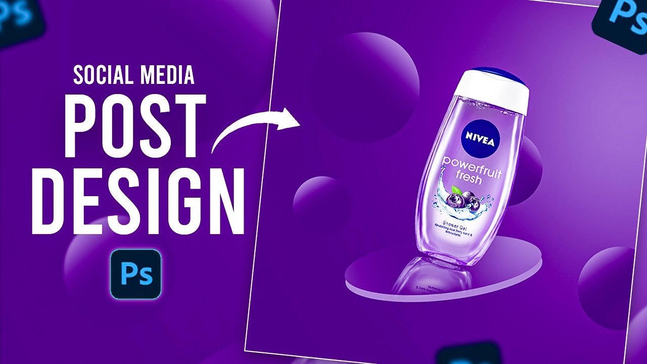 How to Design Viral Social Media Posts in Photoshop | NIVEA Product Ad Tutorial 