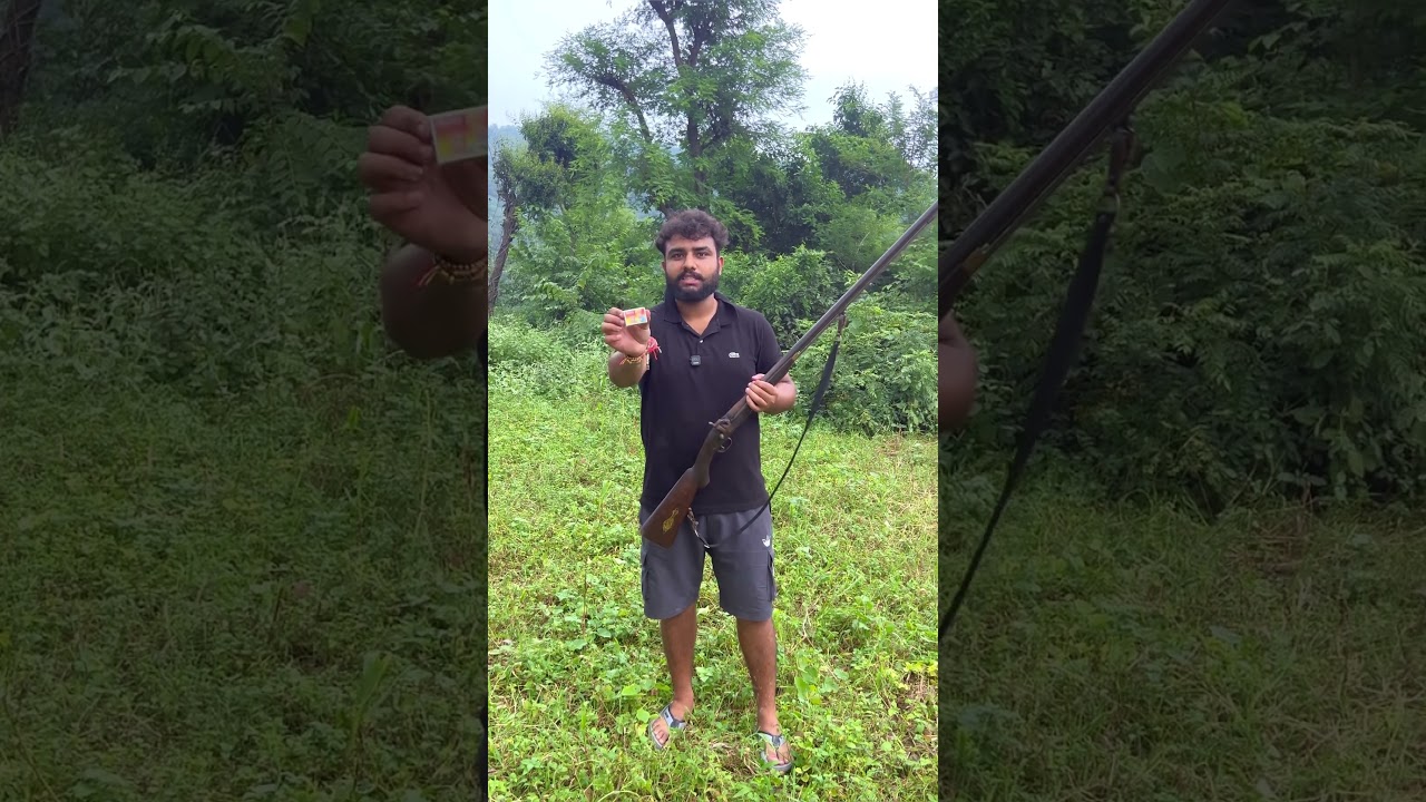 👆👆Fired desi banduk with the help of a matchstick. Best muzzleloader gun 