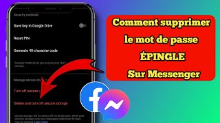 Comment supprimer le mot de passe PIN sur Messenger 2024 |  Supprimer Créer une épingle de Messenger