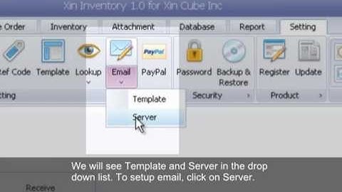 How to setup email in Xin Inventory 1.0