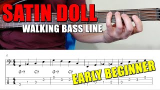 Satin Doll Early Beginner Walking Bass Line And How To Play It 