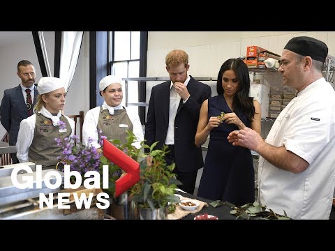 Prince Harry and Meghan Markle get a taste of native Australian food