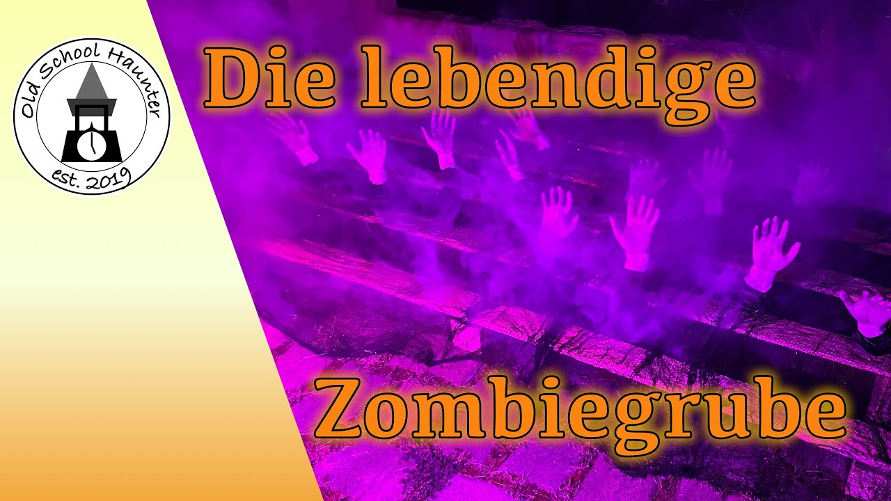 Die lebende Zombiegrube - Animierte Zombiearme in der Grube [Halloween DIY Halloweendeko DE]