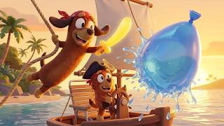 Sea Journey: Snickers &amp; Bingo Fight Giant Water Balloon For Treasure 🌊 | Funny Bluey Animation