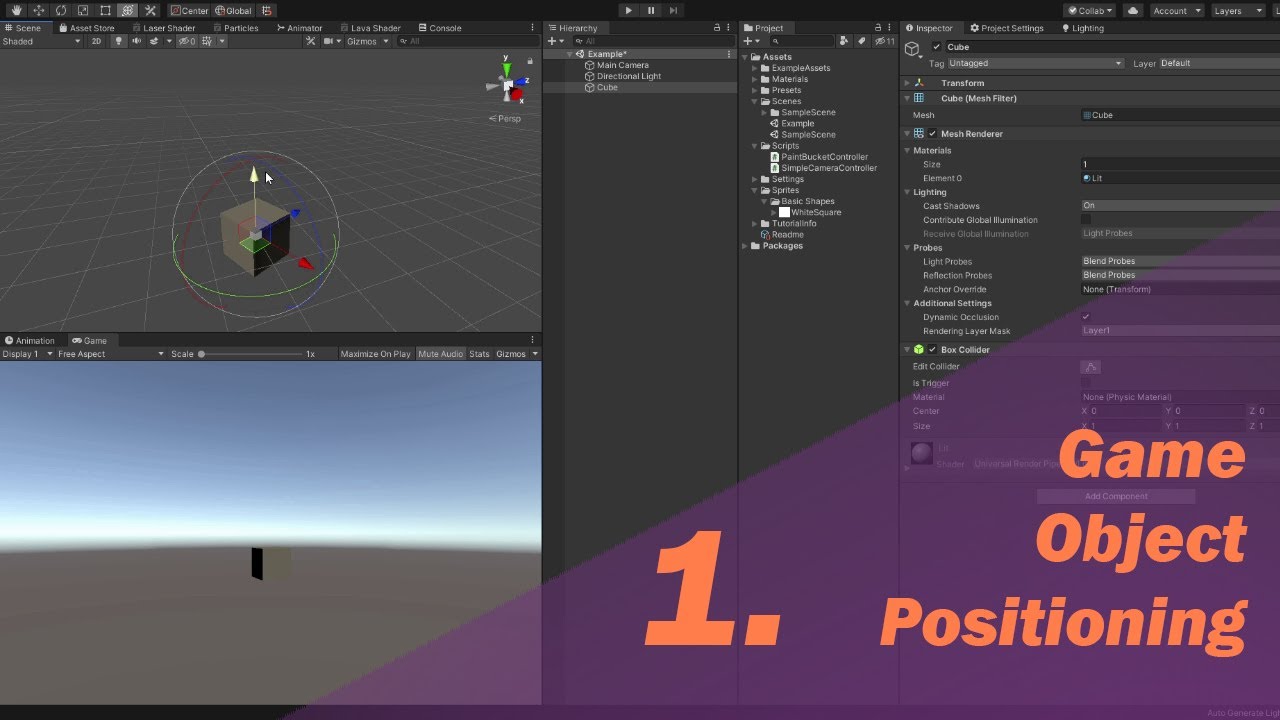 Game Object Positioning in Unity (Hindi) - YouTube