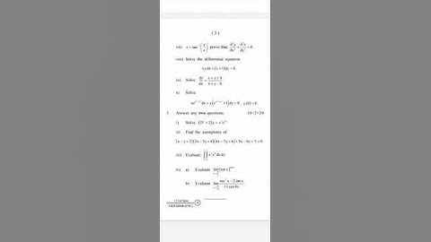 +3 1st semester sambalpur University  Math GE -1 2020  question papers Sambhalpur University