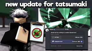 NEW TATSUMAKI SEISMIC FIST REWORKED RELEASE DATE + RAIN SETTINGS in The Strongest Battlegrounds