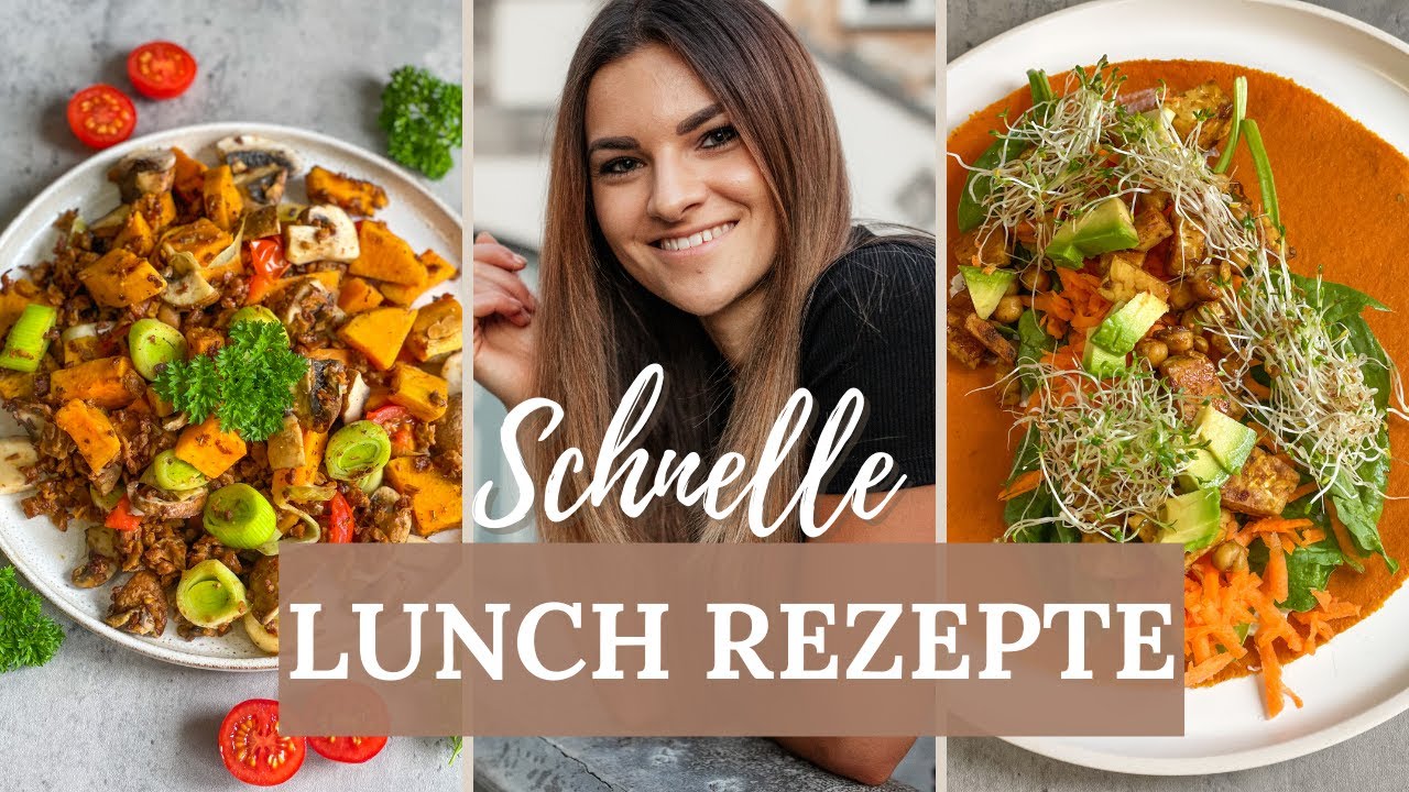 Einfache, schnelle REZEPTE fürs MITTAGESSEN (vegan+proteinreich) & Zeitspar-Tipps / MealPrep